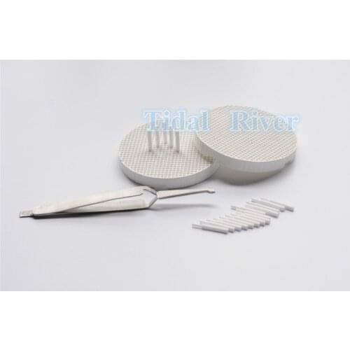 2pc Porcelain Honeycomb Firing Trays With 20 Zirconia+1 pcs Instruments Tweezers