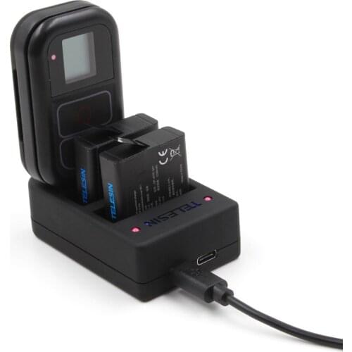 3 Channels Hero 8 Battery Charger 3in1 WiFi Remote Control Charger for GoPro Hero7 Hero6 Hero 5 Hero 4 sport camera accessories
