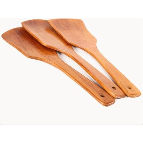 3pcs Wood Kitchen Turners Wood Spatula Non-Stick Cookware Cooking Tools Durable Wooden Kitchen Utensils Accessories