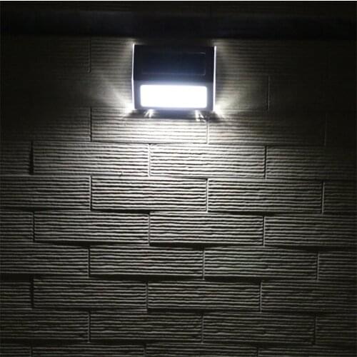 6 LEDs Solar Lights Outdoor Garden Decoration Stainless Steel Sensor Sunlight Waterproof Garden Stair Courtyard Pathway Lamps