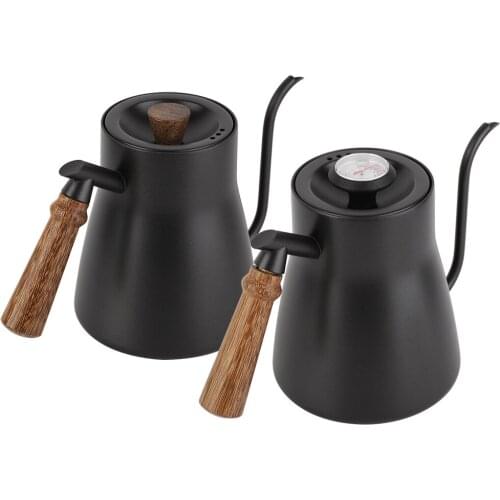 850ml Stainless Steel Mounting Bracket Hand Punch Pot Coffee Pots With Lid Drip Gooseneck Spout Long Mouth Coffee Kettle Teapot