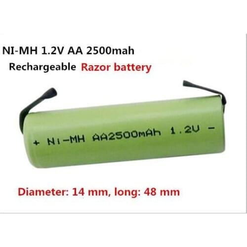 NEW battery Ni-MH nimh 1.2V AA 2500mah 2.5ah AA2500mah Rechargeable battery 1.2VAA2500mAh NO.5 Razor batteries leg feet foot