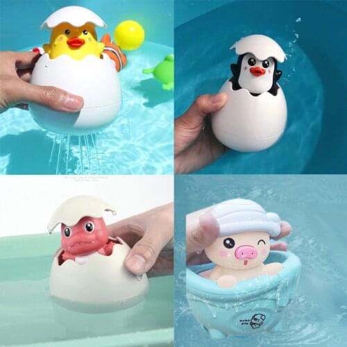 BalleenShiny Baby Bathing Toy Summer Water Spray Toy Kawai Duck Penguin Egg Bathroom Sprinkling Shower Swimming Water Toys Gift