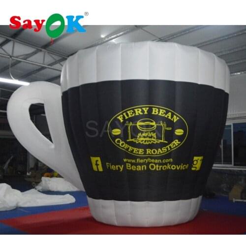 Free Shipping Inflatable Coffee Cup 3.5m High Inflatable Advertising Model with Blower for Coffee House Coffee Shop