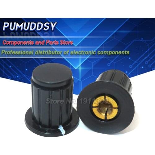 5PCS black knob button cap is suitable for high quality WXD3-13-2W - turn around special potentiometer knob