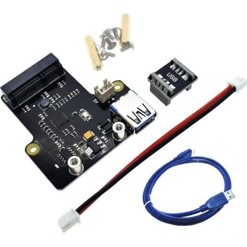 For Raspberry Pi X850 mSATA SSD Disk Expansion Board USB 3.0 Supports 1TB for Raspberry Pi 3B+/3B