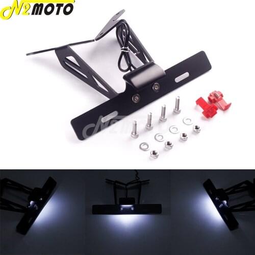 LED Light Motorcycle Bracket Licence Plate Holder Frame Number Plate Tail Tidy Fender Eliminator For YAMAHA T-MAX 530 2012-2016