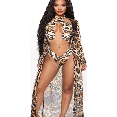 Hot selling sexy fashion leopard print with long sleeve coat 2pc suit for women