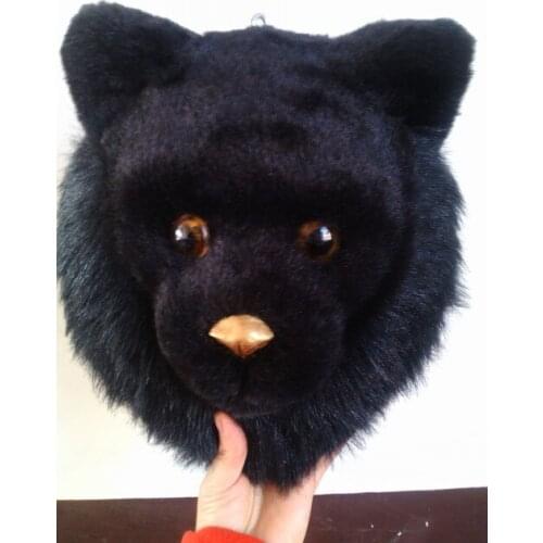 Simulation black bear head model,polyethylene&furs 24x24cm toy,wall pendant,home decoration Xmas gift w4232