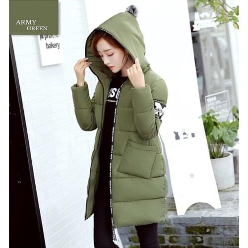 Fashion Parka Mujer 2020 Warm Hooded Winter Coat Female Casual Jacket Students Sweet Padded Parkas Abrigo Mujer WXF367