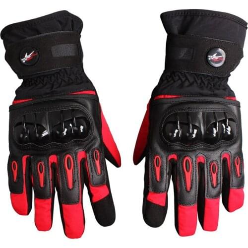 Guantes moto luvas da motocicleta Winter Waterproof Warm Touch Screen Leather Gloves Outdoor Motorcycle Motocross Racing Gloves