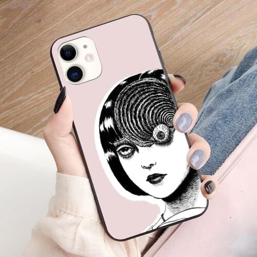 Junji Ito Uzumaki Spiral Eye soft TPU border phone case for iphone 11PRO 11PROMAX 11 X XS XR XSMAX 6 plus 7 7plus 8 8plus cover