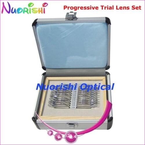 Progressive Lens Set Kit Trial Lens Set Ophthalmic Optical Lenses Case 22AL-JSPG Free Shipping