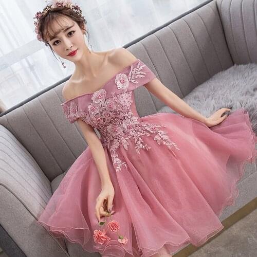 New arrival dark pink sweat lady girl women princess bridesmaid banquet party ball dress gown free shipping