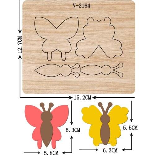 New butterfly wooden dies cutting dies for scrapbooking Multiple sizes V-2164
