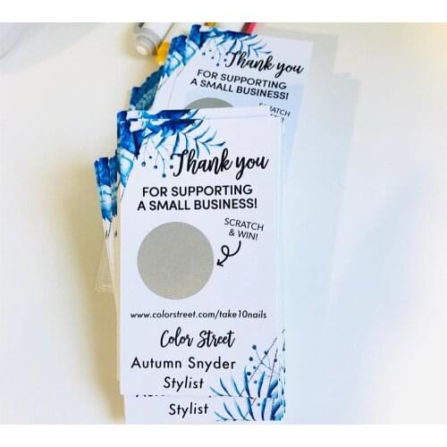 Personalized Social Media Card, Scratch Off Cards, Packaging Supplies, Thank You Cards, Custom Business Stickers