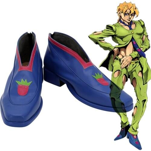 JoJos Bizarre Adventure: Vento Aureo Golden Wind Anime Edition Pannacotta Fugo Blue Cosplay Shoes Long Boots CosplayLove