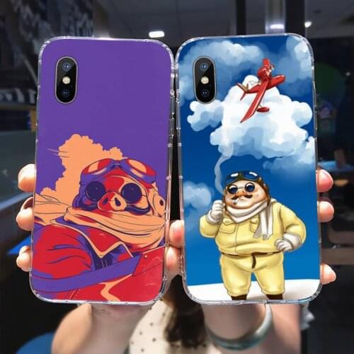 Porco rosso Phone Case Transparent for iPhone 11 12 mini pro XS MAX 8 7 6 6S Plus X 5S SE 2020 XR