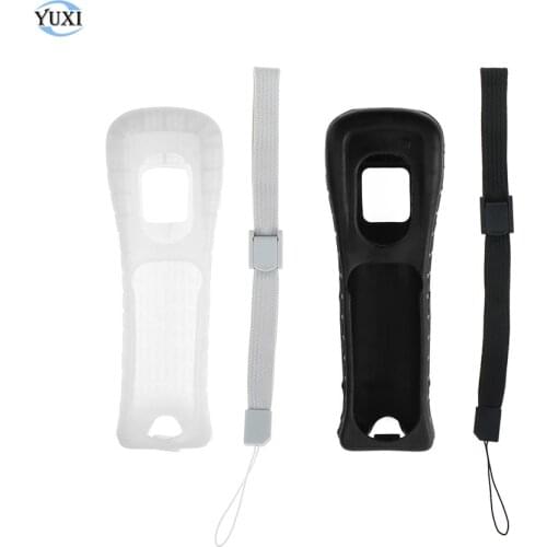 YuXi Silicone Cover Case Skin Pouch Sleeve Housing Shell Protective Cover + Hand Strap for Nintend Wii Remote Controller