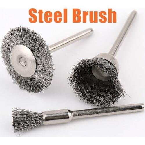 9pcs/set Steel Brush Wire Wheel Brushes Die Grinder Rotary Electric Tool for The Engraver Polishing Cleaning Derusting Tool