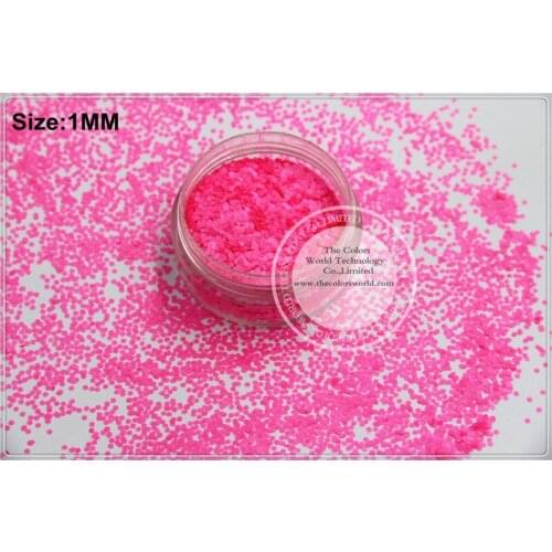 TCF502 Neon Shocking Pink Colors 1.0mm size solvent resistant glitter for nail Art nail Polish or other DIY decoration