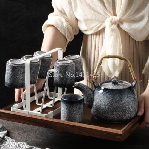 Japanese-style Ceramic Cold Kettle Household Large-capacity High-temperature-resistant Creative Herbal Teapot with Lid