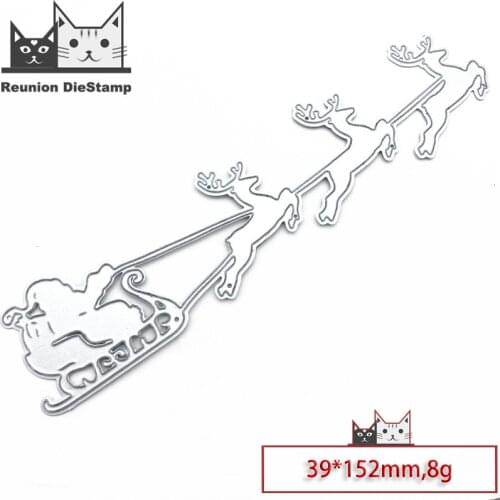 Reunion Santa Claus Christmas deer Metal Cutting Dies DIY Scrapbooking Paper Photo Album Crafts Die Cut Seal Punch Stencils