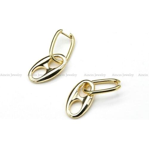 High Quality Lead and Nickel Free Fashion Metal Drop Earrings Gold Color Plating Trend Women Jewelry Birthday Gift 10pairs