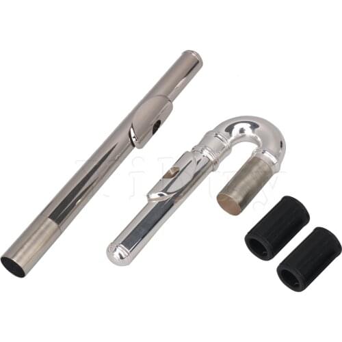 Yibuy Silver-plated Flute Kit Head Joint And Flutes Mouthpiece Repair Parts