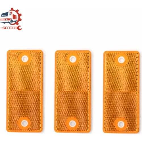 AOHEWEI 3x Trailer Rear Reflector Red Reflective Safety Strips Screw Fixed for Caravan Van Truck Gate Posts Fence ECE Approval