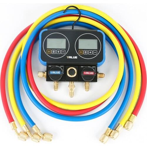 Value VRM2-0101i Digital Display Refrigerant Table Snow Gauge Pressure Gauge for R22, R410a, R1234y, R407
