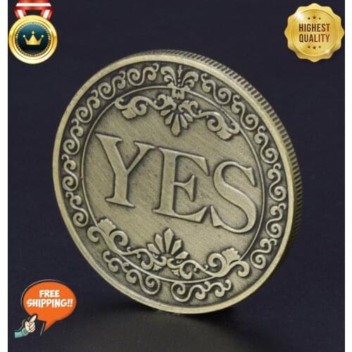 1Pcs Creative Alloy Coin Collectible Great Gift Yes Or No Decision Coin Art Collection YES NO Letter Commemorative Coin