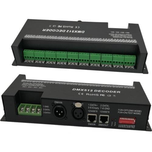 30 Channel RGB dmx512 decoder led strip dmx controller 60A dmx dimmer PWM driver Input DC12-24V 30CH dmx decoder light control