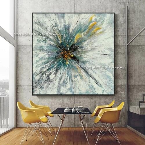 Abstract Knife Flower Handpainted Oil Painting Large Size Canvas 100% Handmade Wall Art Picture Home Decoration For Living Room