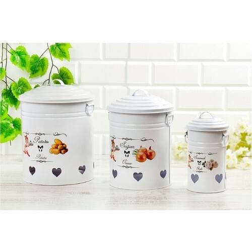 Ahzeli potato Onion Garlic 3'Lü Storage Container & 1. Grade Food Supplies Box