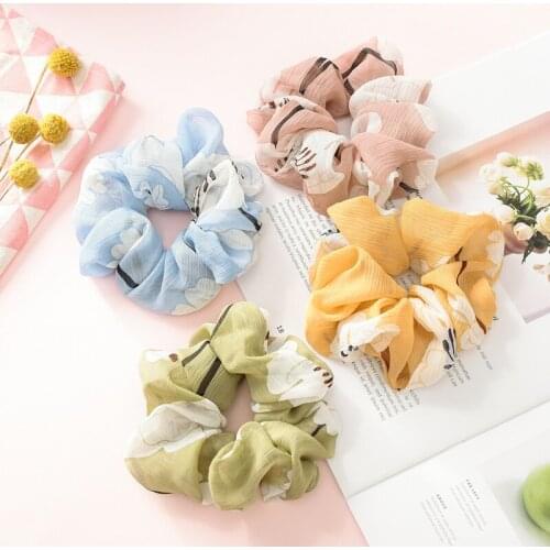 Girls hair accessories pure color adorn Fashion Rope headdress Flower Rubber Bands Small Adorn Article Creative elastic hairband