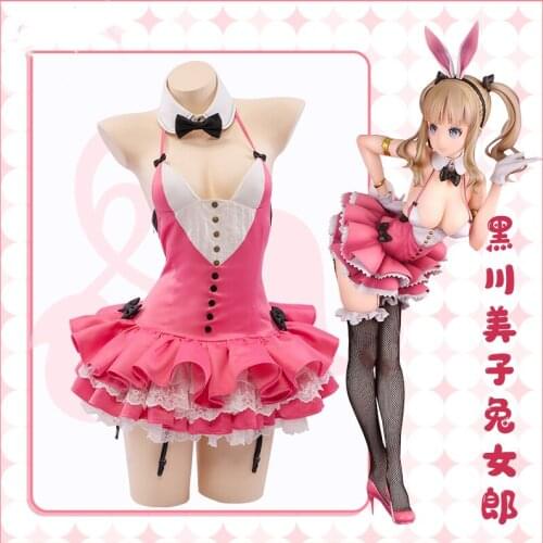 Anime Meiko Kurokawa Bunny Girl Garage Kit Sexy Dress Party Outfit/suit Cosplay Costume Women Halloween Free Shipping 2020 New
