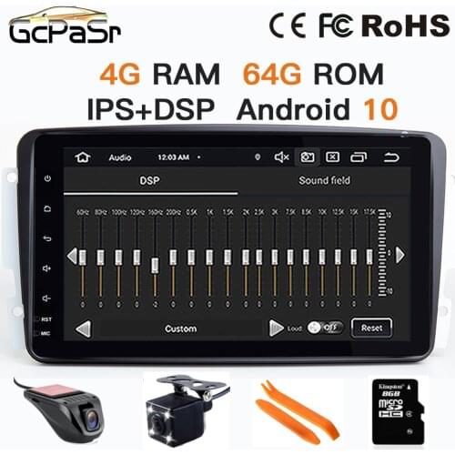 Android 10 Car Stereo Radio DVD Player for /Benz/W209/W203/M/ML/W163/Viano/W639/Vito GPS Navigation BT WIFI Carplay