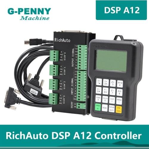 Free shipping! 4Axis DSP handle controller A12 CNC Router Machine wireless channel for CNC router/ cnc engraver,English version