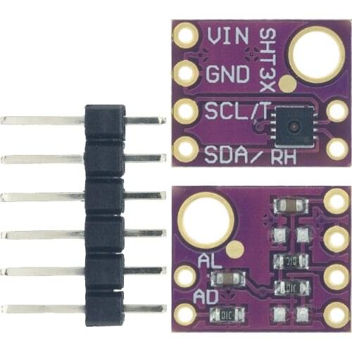 10PCS SHT31 Temperature SHT31-D Humidity Sensor Module Microcontroller IIC I2C Breakout Weather 3V 5V Compliant For Arduino