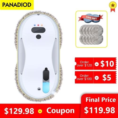 Panadiod Remote Control Window Washer Anti-Falling Electric Robot Window Cleaner Intelligent Magnet Cleaning Robot