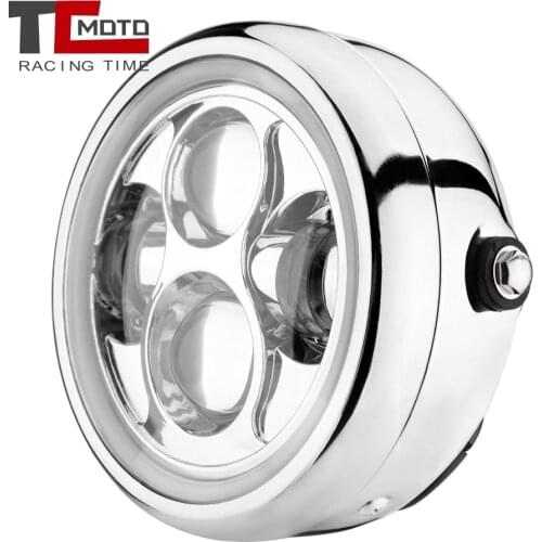 6.5 inch LED Motorcycle Headlight Universal 6.5" Round Head Light for Harley Cafe Racer Bobber Choppers Cruiser