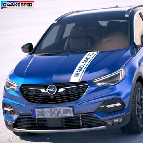 Racing Sport Stripes Car Hood Bonnet Sticker For Opel Grandland X Auto Engine Cover Decor Vinyl Decal Exterior Accessories