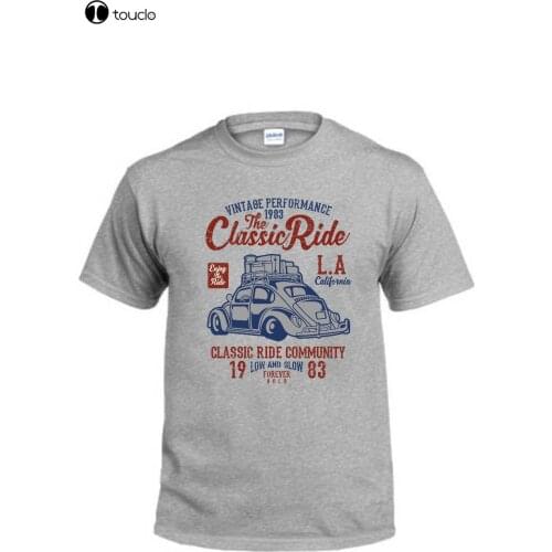Summer Cotton Tee Shirt Tee Shirt Classic Ride Combi Coccinelle Voiture Vintage Retro Fashion T-Shirt