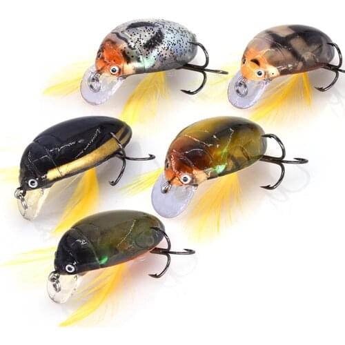 Makebass Artificial Beetle Fishing Bait Insect Fishing Lures Sea beetit crank 35 Bass Hard bait Fishing Tackle Lure bait