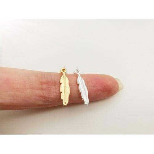 Small Long Leaf Necklace Nature Tree Pot Leaf bracelet Fallen Feather Leaves Vine Olive bracelet Grass plant charm jewelry