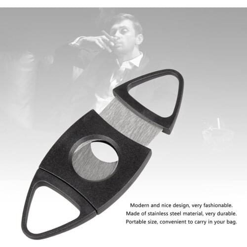 New Practical Stainless Steel Round Head Cigar Cutter Portable Cigar Cutter Scissors Tool With Plastic Handle Cigar Accessories