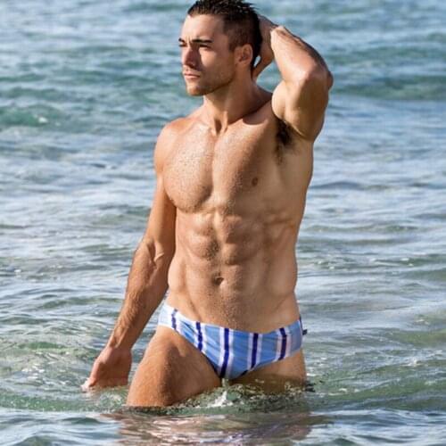 New mens swimming trunks quick dry swimwear low waist sexy bikini wear pool shorts bathing suit