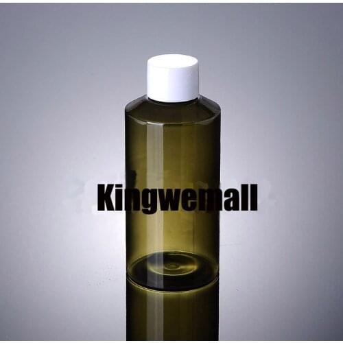Wholesale 300pcs/lot Capacity 150ml Empty PET Green Bottle with white lids For Cosmetic Packaging XJI41
