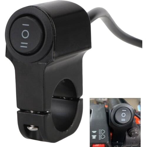Handlebar Headlight Switch For ATV Motorcycle Daily Waterproof 22cm 7/8in 12V Spotlight Retro Switches Three-position Button
